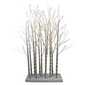 4' LED Lighted White Birch Twig Tree Cluster Outdoor Christmas Decoration