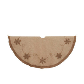 54" Jute with Macrame Snowflake Tree Skirt