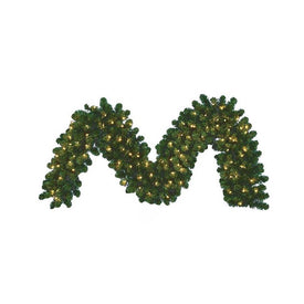 9' Pre-Lit Artificial Vanderbilt Garland with 150 LED Lights