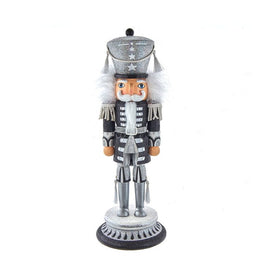 15" Hollywood Silver/Black Soldier Nutcracker