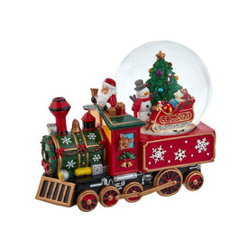 4.73" (120MM) Musical Santa Driving Train Water Globe