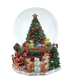 4.73" (120MM) Musical Christmas Tree Water Globe