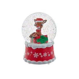 3.94" (100MM) Rudolph In Present Water Globe