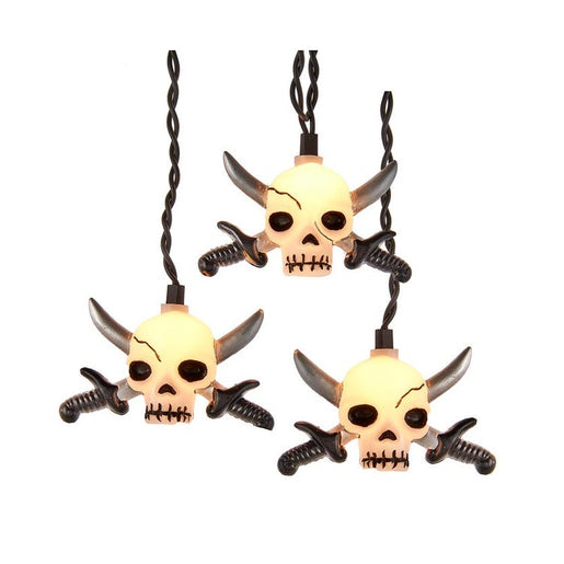 10-Light Skull with Silver Sword Light Set