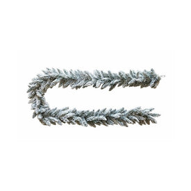 9' Unlit Artificial Flocked Snow Pine Garland