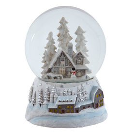4.73" (120MM) Musical Snowy House Water Globe
