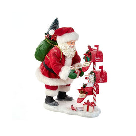 10.5" Fabriche Santa Checking Mail