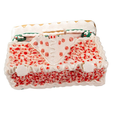 9.5" Battery-Operated Gingerbread LED House with Music Box