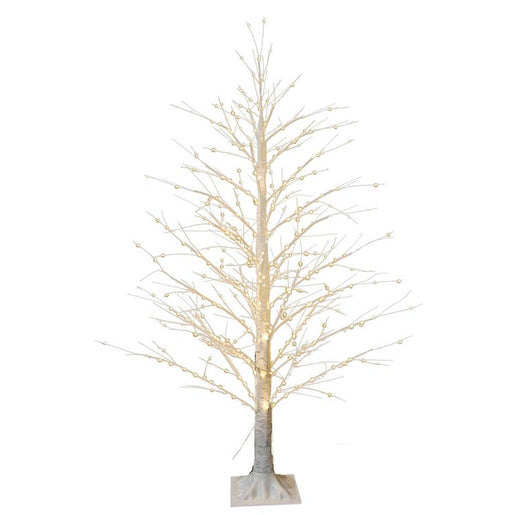 5' Pre-Lit White Birch Twig Tree with Twinkle Warm White Fairy LED Lights