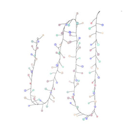 8' Cluster Bead Garland with 100 Multi-Color LED Lights