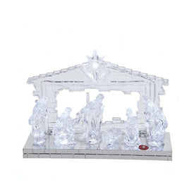 8.7" Battery-Operated Light-Up LED Musical Nativity Scene