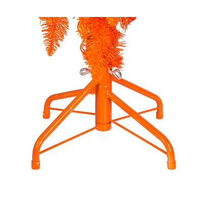 5' Pre-Lit Orange Slim Tree