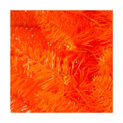 5' Pre-Lit Orange Slim Tree
