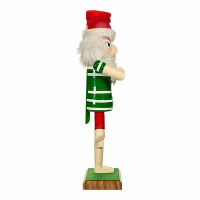 15" Wooden Yoga Santa Nutcracker