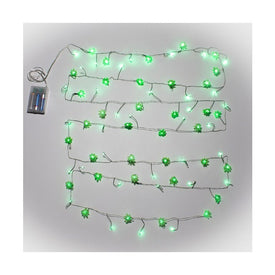 6' Pre-Lit Cluster Garland with 72 Battery-Operated Cannabis-Shaped Lights