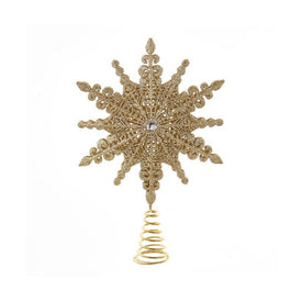 8" Unlit Champagne Gold Star Tree Topper
