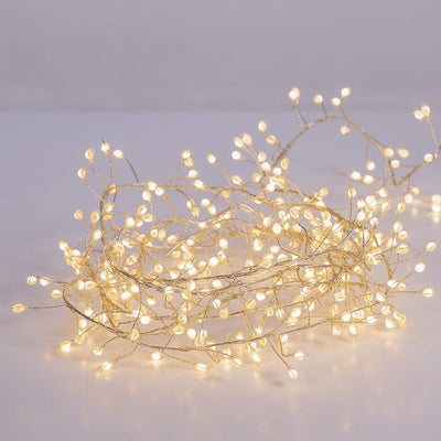 9.8' Cluster Light Set with 300 Warm White LED Lights