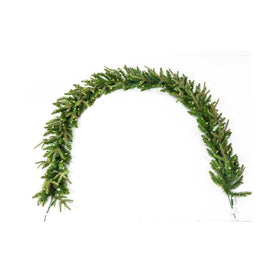 9' Pre-Lit Artificial Grand Fir Garland with Warm White LED Lights