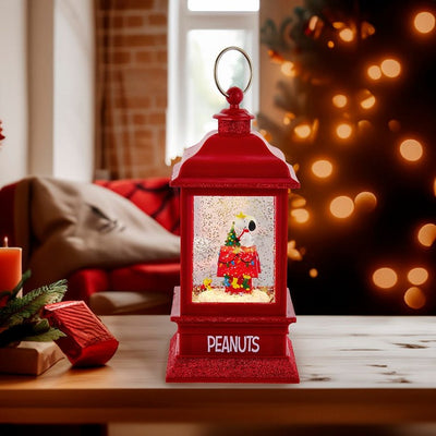 9" Peanuts Battery-Operated Lighted Musical Water Lantern
