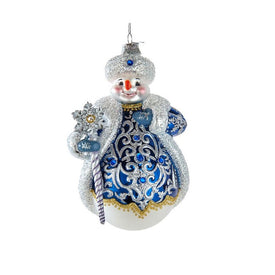 6" Bellisimo Elegant Snowman with Staff