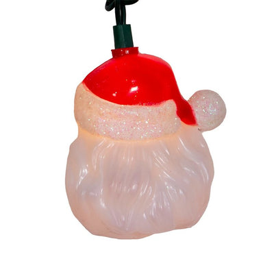 10-Light Santa Head Light Set