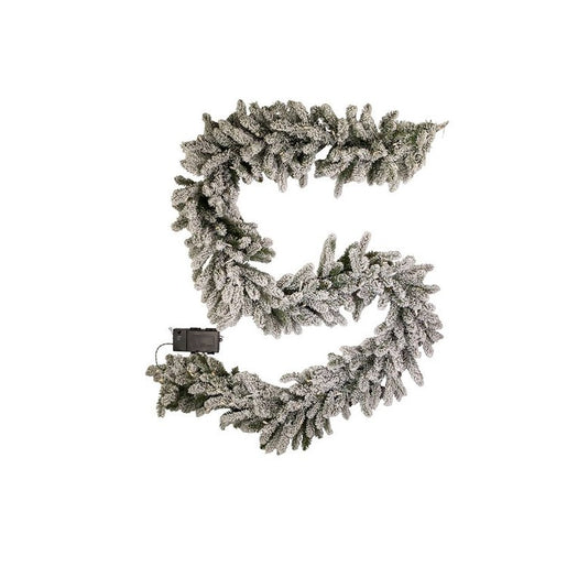 9' Pre-Lit Artificial Vail Pine Garland with Battery-Operated Warm White LED Lights