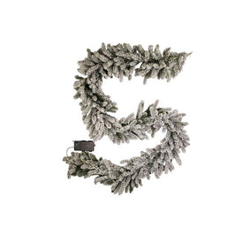 9' Pre-Lit Artificial Vail Pine Garland with Battery-Operated Warm White LED Lights