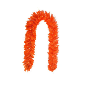 9' Pre-Lit Orange Garland