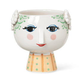 Eva 6.1" Flower Pot on Base - Light Green