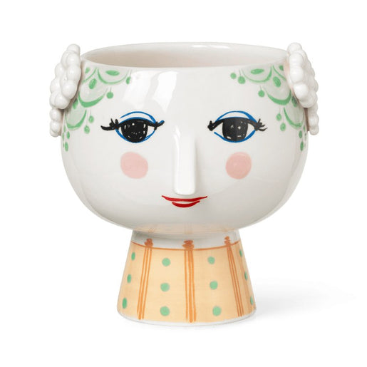 Eva 6.1" Flower Pot on Base - Light Green