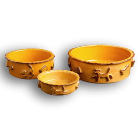 Large Dog Food/Water Bowl - Caramel