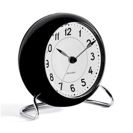Station 4.7" Table Clock - White/Black