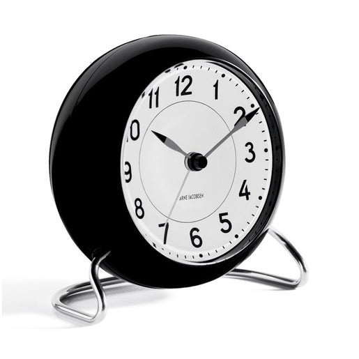 Station 4.7" Table Clock - White/Black