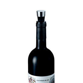 Grand Cru 3.5" Barware Wine Stopper - Black/Steel