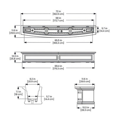 Nantucket 72" Window Box - Espresso