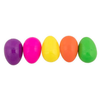 3" Assorted Multicolored Springtime Fillable Easter Eggs Pack of 10
