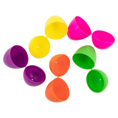 3" Assorted Multicolored Springtime Fillable Easter Eggs Pack of 10