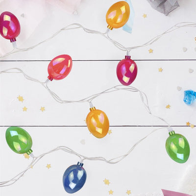 10-Count Pearl Multi-Colored Easter Egg String Light Set with 7.25-Ft White Wire