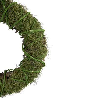 15" Unlit Artificial Moss and Vine Spring Twig Wreath