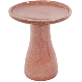 Duo Tone Outdoor High-Fired Smooth Ceramic Handpainted Bird Bath - Lava