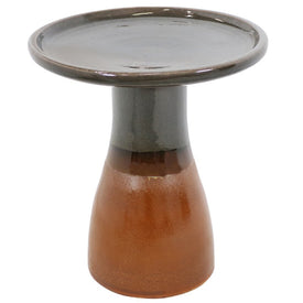 Subtle Transitions Outdoor Smooth Glaze Ceramic Bird Bath - Dusty Rose