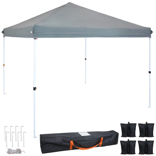Standard 12' x 12' Pop-Up Canopy with Carry Bag and Sandbags - Gray