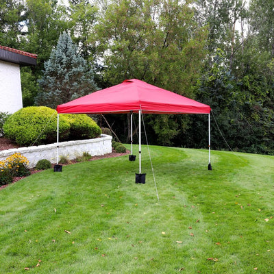 Premium 12' x 12' Pop-Up Canopy with Rolling Carry Bag and Sandbags - Red