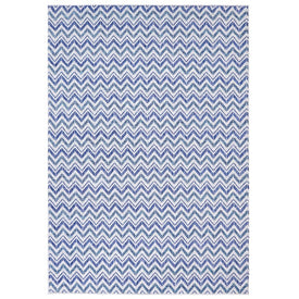 Chevron Dreams 8' x 10' Outdoor Patio Area Rug - Blue/Gray