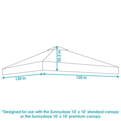 Premium 10' x 10'Pop-Up Canopy Shade with Vent - Gray