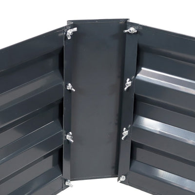 48" x 11.75" Two-Piece Hot Dip Galvanized Steel Raised Garden Beds - Dark Gray