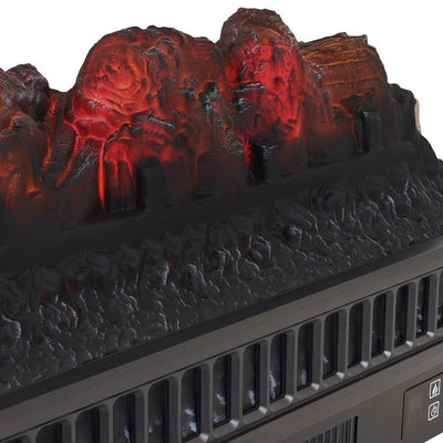 23" x 9" x 12" Heated Log Electric Fireplace Insert