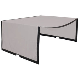 9 x 12 Polyester Retractable Pergola Canopy Shade - Gray