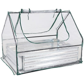 4' x 3' Steel Raised Garden Bed with PVC Greenhouse Cover - Clear