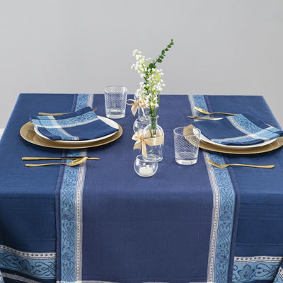 Astra 71" x 124" Tablecloth - Shades of Blue